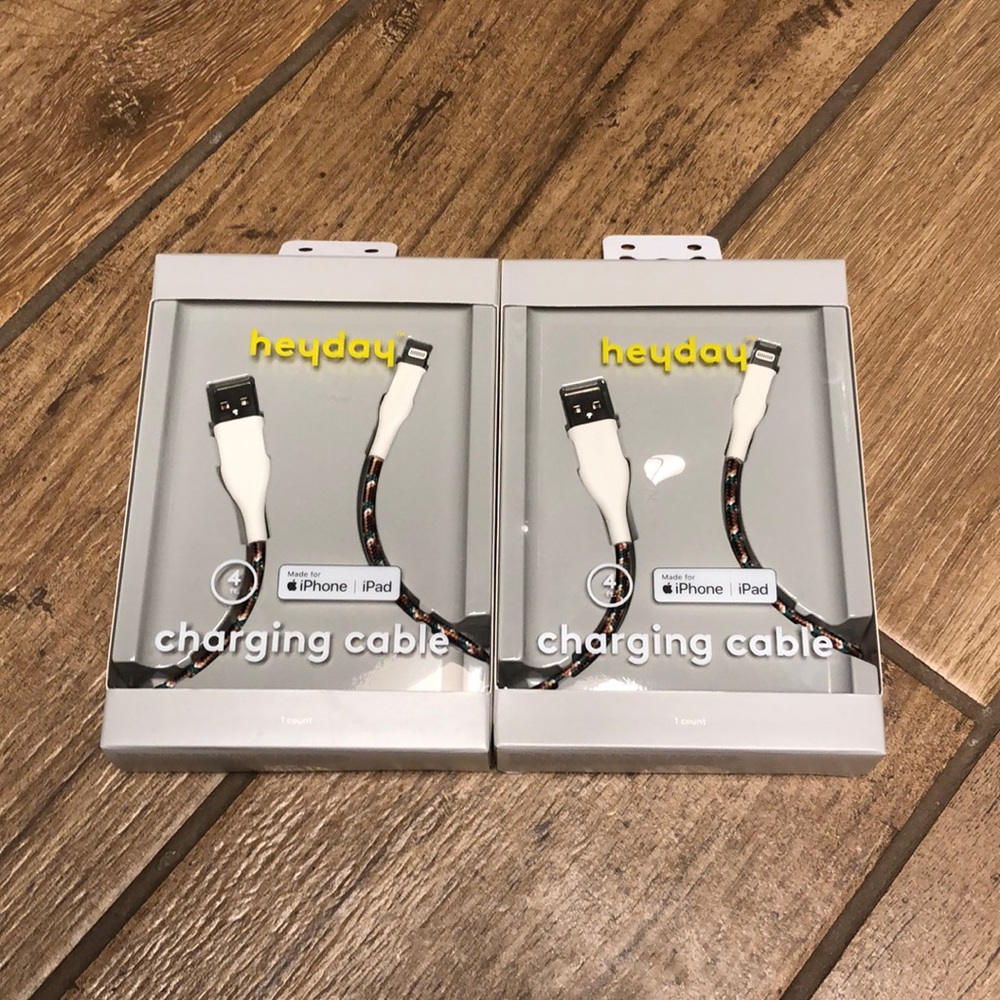 Bundle 2/4ft Braided 4ft IPhone Chargers. Great brand.